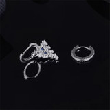 Cute Octopus Created Diamond Hoop Earrings