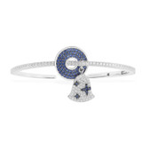 Round Created White Sapphire Wind Chime Bracelet