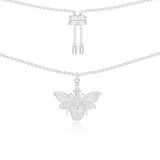 Bumblebee Animal Element Pendant 925 Sterling Silver Necklace