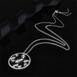S925 Pure Silver High-End Micro Inlaid Crystal Diamond Creative Disc Ant Necklace