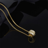 Classic Dainty Round Circle Pendant Sterling Silver Necklace