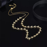 Lucky Sterling Silver Bay Leaf Necklace
