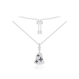 Dainty Sterling Silver Wind Bell Pendant Necklace