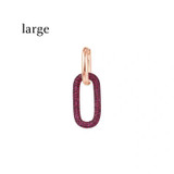 Double Circle Created Diamond Single Hoop Earring