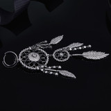 Black Gold Plated Created Diamond Bead Single Hoop Earring