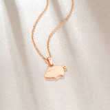 Animal Pendant Rose Gold Plated Sterling Silver Necklace