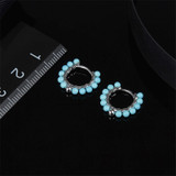Pearl Sterling Silver Hoop Earrings
