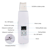 Professional Ultrasonic Face Cleaning Skin Scrubber Deep Cleanser Blackhead Machine Remove Dirt Reduce Wrinkles Facial Whitening Lifting Tool