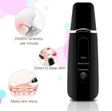 Professional Ultrasonic Face Cleaning Skin Scrubber Deep Cleanser Blackhead Machine Remove Dirt Reduce Wrinkles Facial Whitening Lifting Tool
