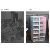 1 PC Thickened Drawer Shoe Storage Box Transparent Plastic Shoe Organizer Case Stackable Rectangle PP Shoe Boxes Organizer #15
