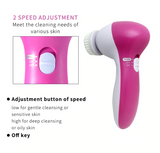 5 in 1 Electric Facial Cleanser Wash Face Cleaning Machine Skin Pore Cleaner Body Cleansing Massage Beauty Massager Clean Tools