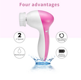 5 in 1 Electric Facial Cleanser Wash Face Cleaning Machine Skin Pore Cleaner Body Cleansing Massage Beauty Massager Clean Tools