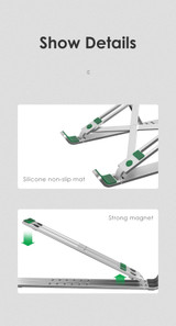 Laptop Holder for MacBook Pro Notebook Foldable Aluminium Alloy Laptop Stand Bracket Laptop Holder for PC Notebook