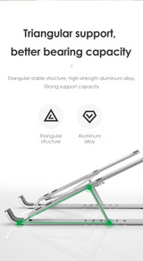 Laptop Holder for MacBook Pro Notebook Foldable Aluminium Alloy Laptop Stand Bracket Laptop Holder for PC Notebook
