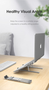 Laptop Holder for MacBook Pro Notebook Foldable Aluminium Alloy Laptop Stand Bracket Laptop Holder for PC Notebook