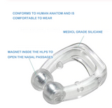 Silicone Magnetic Anti Snore Stop Snoring Nose Clip Sleep Tray Sleeping Aid Apnea Guard Night Device with Case