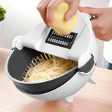 Magic Multifunctional Rotate Vegetable Cutter With Drain Basket Kitchen Veggie Fruit Shredder Grater Slicer