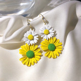 Flower small fresh small daisy earrings