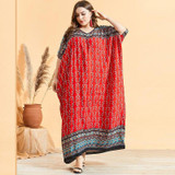 Fashion Retro Printing Bohemian Beach Dress