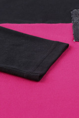 Rosy Leopard Print Color Block Sequin Pocket Top