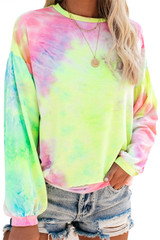 Multicolor Tie-dye Knit Sweatshirt