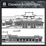 Chinese Architecture CAD Drawings-Chinese Architecture Elevation
