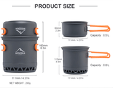 Backpacking Camping Travel Tableware Cookware Pot Set