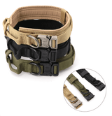 Adjustable Tactical Dog Collar Leash Training Handle