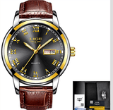 Watches For Men LIGE Leather Band Luxury Sport Quartz