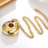 Golden Sailor Moon Pocket Watch Nacklace