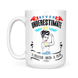 Never Underestimat An Autism Mom - White Mug
