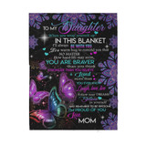 To my daughter from love Mom - Sherpa Blanket