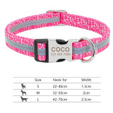 Personalized Pet Collar Engraved ID Tag Nameplate Reflective