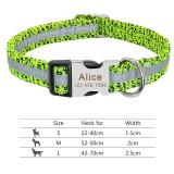 Personalized Pet Collar Engraved ID Tag Nameplate Reflective