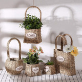 Woven Seagrass Basket | Handbag Shape | Rattan - Bamboo Basket |