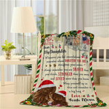 To Daughter Love Mom Letter Christmas - Fleece Blanket