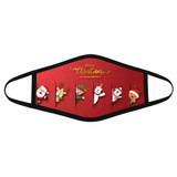 Red background Christmas - Polyblend Face Mask