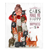 Cats make me Happy - Blanket, totes bag