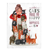 Cats make me Happy - Blanket, totes bag