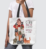 Cats make me Happy - Blanket, totes bag