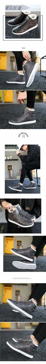 Leather Fleeces  Waterproof sneaker boots