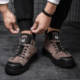 PU Leather Male Waterproof sneaker Boots