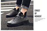 PU Leather Male Waterproof sneaker Boots