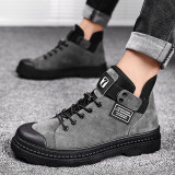 PU Leather Male Waterproof sneaker Boots