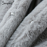 Faux Fur Autumn plush overcoat