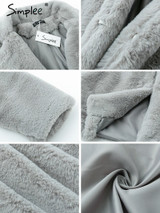 Faux Fur Autumn plush overcoat