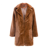 Faux Fur Autumn plush overcoat