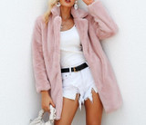 Faux Fur Autumn plush overcoat