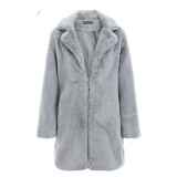 Faux Fur Autumn plush overcoat