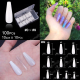 Ballerina Stiletto Coffin Rounded Square False Nail Tips